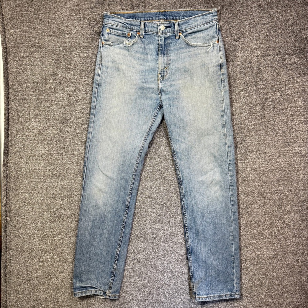Levi's 505 Jeans Regular Fit Mens 32x32 Light Wash Straight Leg Denim
